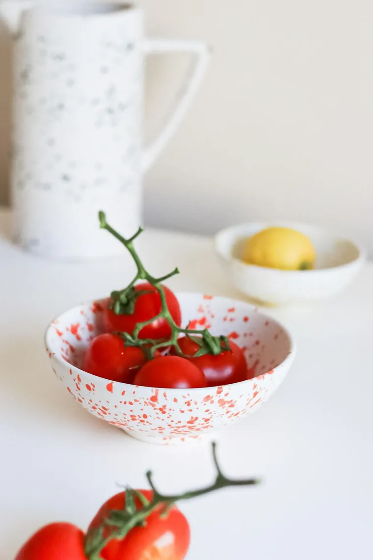 Bol ceramic, Hermia, 886SVN1113, Portocaliu/Alb