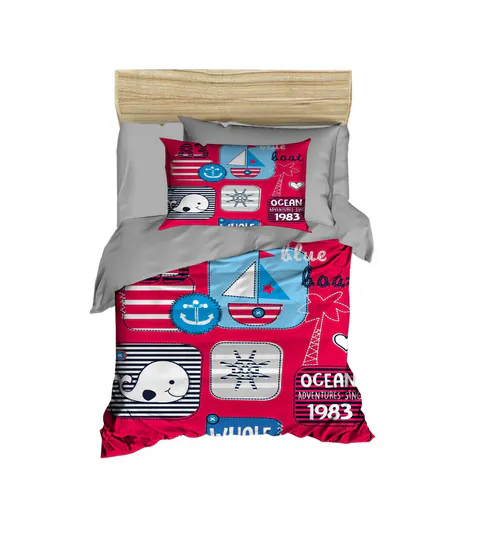 Lenjerie de pat pentru copii, L'essentiel Maison, PH163, Roz / Gri / Albastru