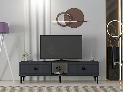 Comoda TV, Hanah Home, Yuka 150, 150x41x30 cm, PAL , Antracit