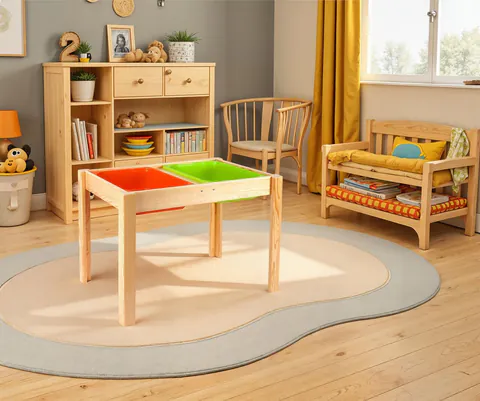 Masa pentru copii, Hanah Home, BLTYZ-AKTV020, 73x54x49 cm, Stejar