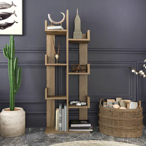 Corp biblioteca, Hanah Home, Luisa, 50x22x173 cm, Maro