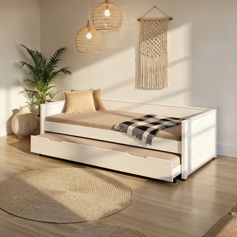 Pat multifunctional pentru camera copilului, 90x200 cm, Dream The Future, Inter Link, lemn, alb