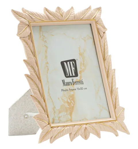 Rama foto Leaffy, Mauro Ferretti, 15x20 cm, polirasina/sticla, crem