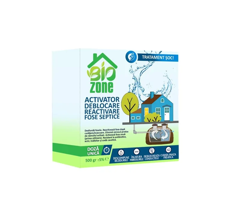 Activator deblocare reactivare fosa septica, BioZone, 500 g
