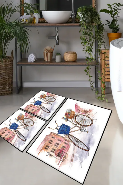 Set covorase de baie, L'essentiel Maison, Dance Street, Poliester, Multicolor