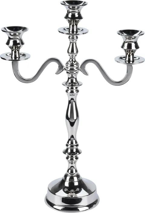 Suport pentru lumanare Antique, 27x11x39 cm, argintiu