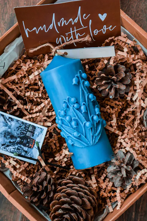 Lumanare, Ers1256, 13x7 cm, Albastru