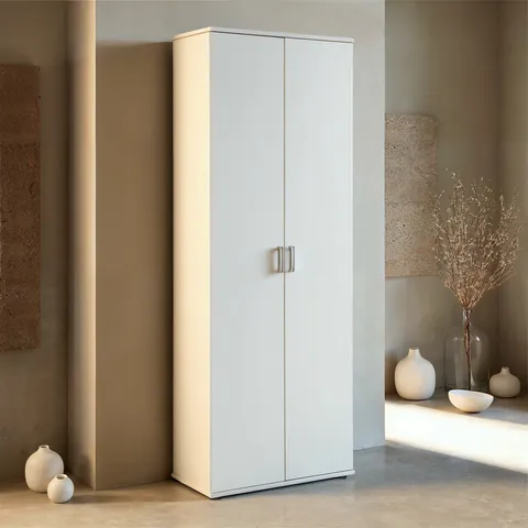 Dulap multifunctional Arconati, Inter Link, 70x35x189 cm, lemn, alb