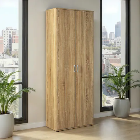 Dulap multifunctional Gallo, Inter Link, 70x34x189 cm, lemn, sonoma