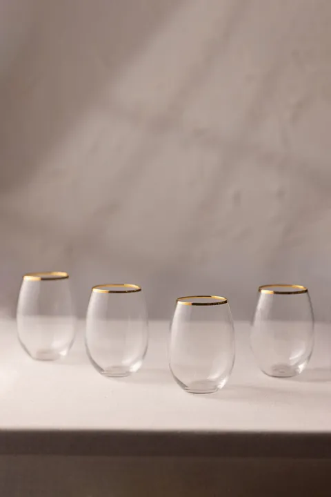 Set pahare, Hermia, 127RKL1105, Auriu / Transparent