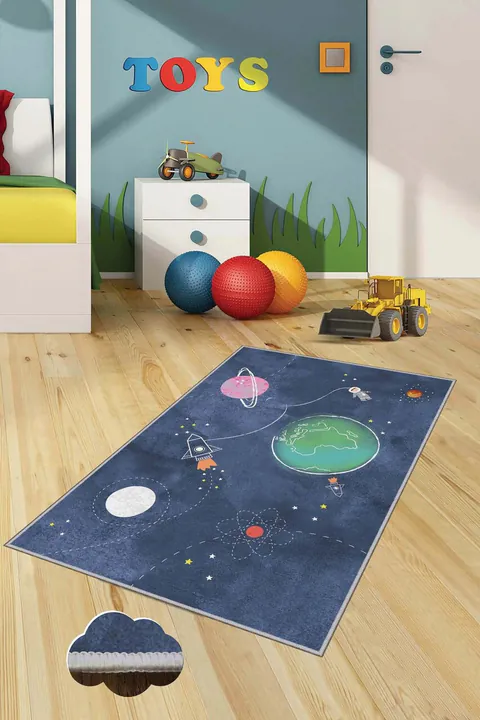 Covor pentru copii, HMNT511, 100x200 cm, Multicolor