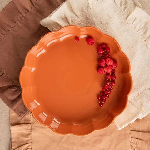 Vas de copt Brisa, Homla, 27x6.5 cm, ceramica, portocaliu