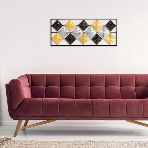 Decoratiune de perete, Tesoro, Dimensiune: 38 x 95 cm, Multicolor