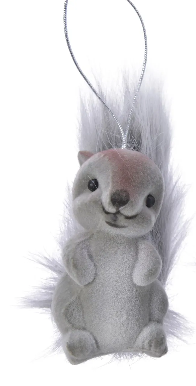 Glob Squirrel, Decoris, 4x3x9 cm, plastic, gri