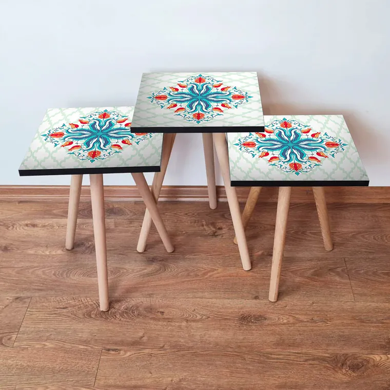 Set masute 3 piese, Hanah Home, 3Shp143, Multicolor