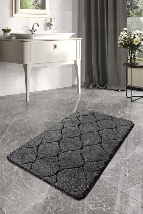 Covoraș de baie acrilic, L'essentiel Maison, Infinity, 70x120 cm, Antracit