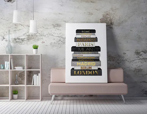 Tablou decorativ, WY230 (70 x 100), Canvas imprimat, Multicolor