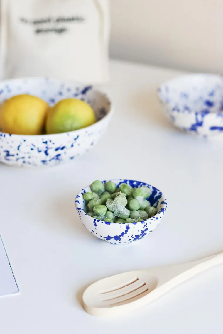 Bol ceramic, Hermia, 886SVN1102, Bleumarin/Alb