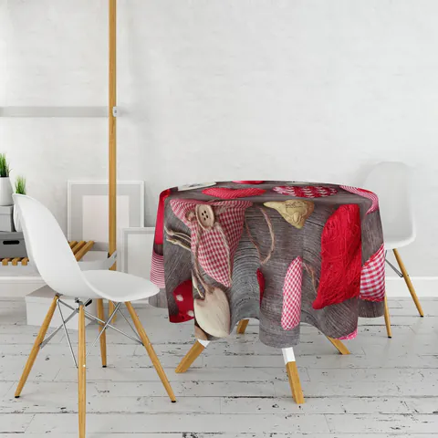 Fata de masa, Hermia, 994PRL1120, Diametru: 160 cm, Multicolor