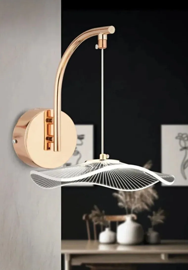 Aplica de perete, Opviq, 751ARL1145, Metal, Vintage / Transparent