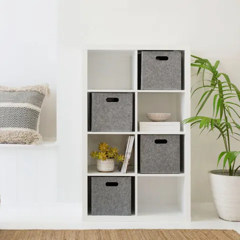 Set organizator de birou din fetru, HMY-6356, Gri