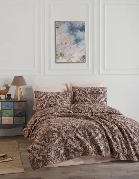 Cuvertura matlasata dubla, L'essentiel Maison, Muster, Bumbac, Maro