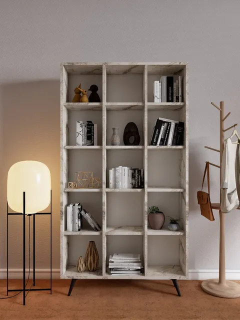 Corp biblioteca, Hanah Home, Zipa, 100x184x25 cm, Stejar