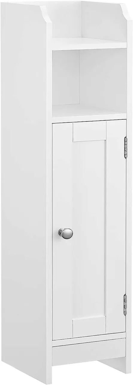 Dulap pentru baie, Vasagle, 20 x 18 x 80 cm, MDF, alb
