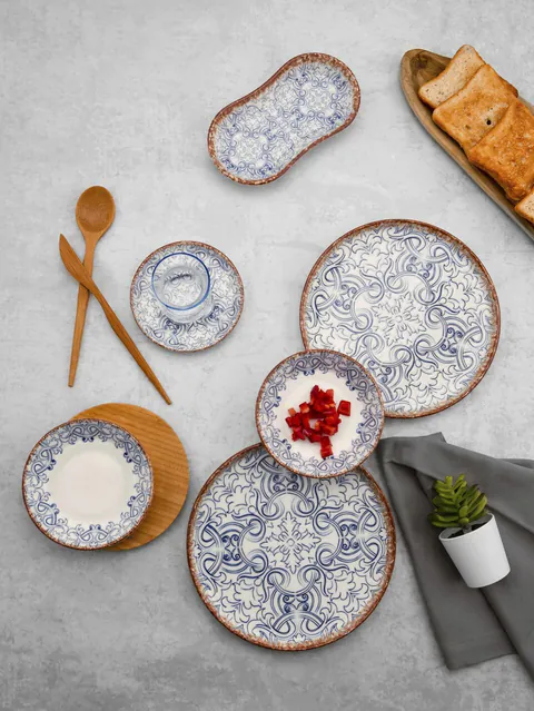 Set de mic dejun, Hermia, 721NBL3159, Placă de barcă: 19 cm (2 bucăți), Multicolor