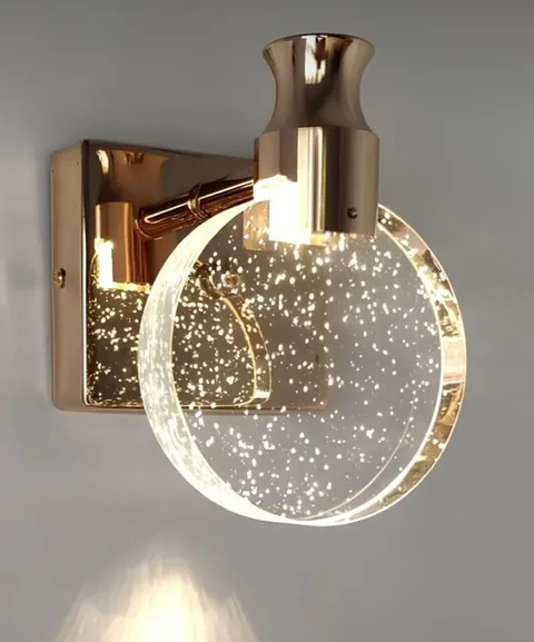 Aplica de perete, Opviq, 751ARL1147, Metal, Vintage / Transparent