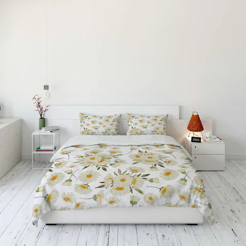 Lenjerie de pat dubla Super King (FR), 3 piese, L'essentiel Maison, FLW_DVT25-13, Multicolor