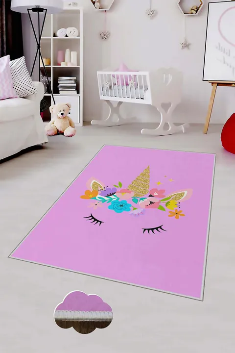 Covor pentru copii, HMNT486, 100x200 cm, Multicolor