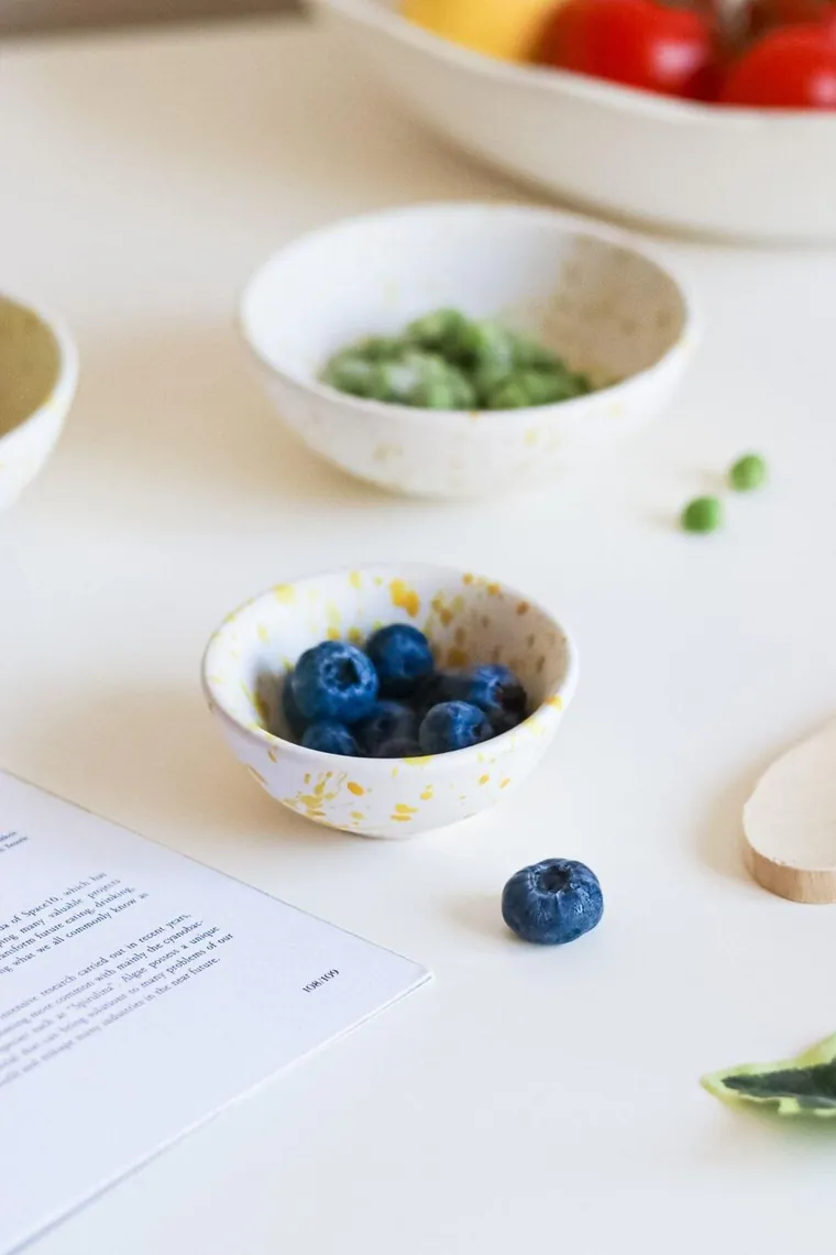 Bol ceramic, Hermia, 886SVN1104, Galben/Alb