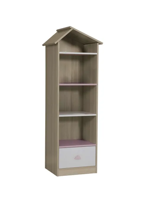 Corp biblioteca, Hanah Home, Ayder New, 60x171x49 cm, PAL, Roz