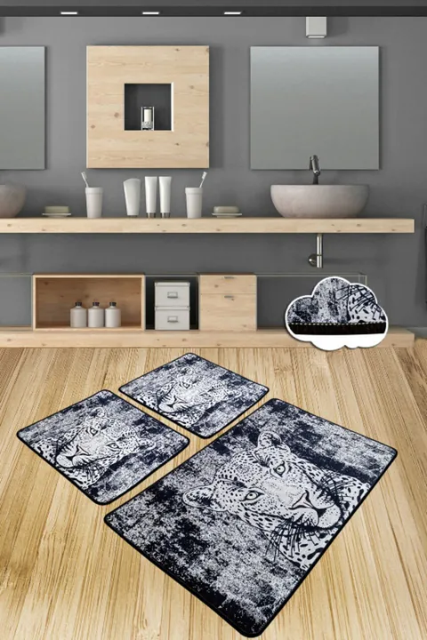 Set covorase de baie, L'essentiel Maison, Tıger, Poliester, Multicolor