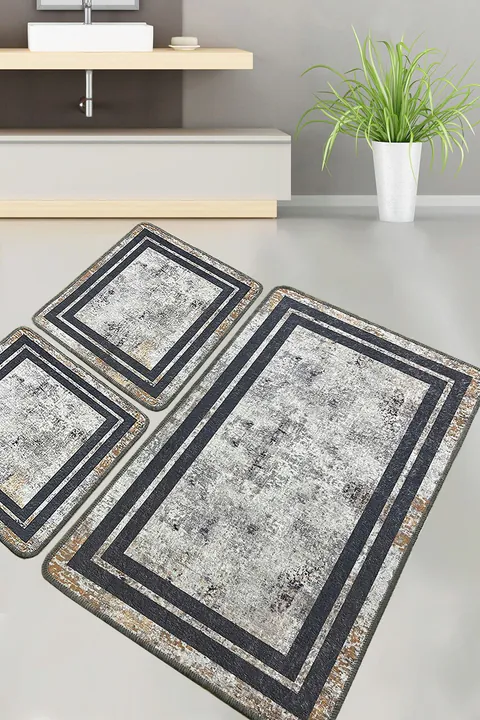 Set covorase de baie, L'essentiel Maison, Sione, Poliester, Multicolor