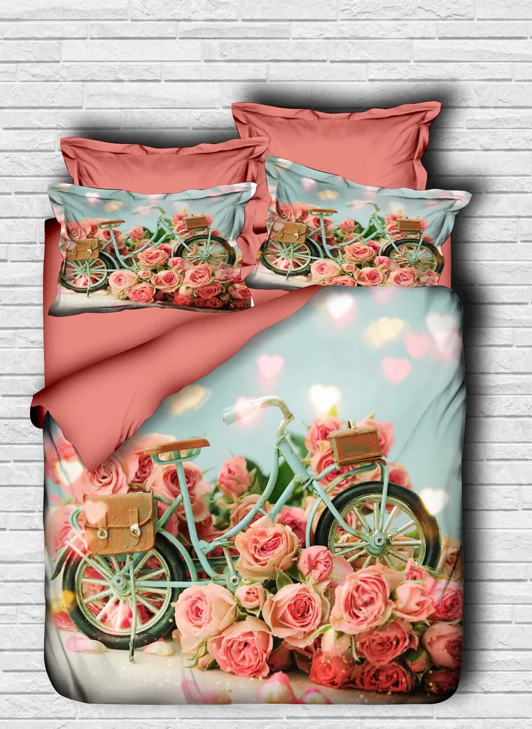 Lenjerie de pat dubla, L'essentiel Maison, 104, Rose / Pink / Blue