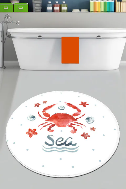 Covoras de baie, L'essentiel Maison, Crab Circle Djt 200, Multicolor