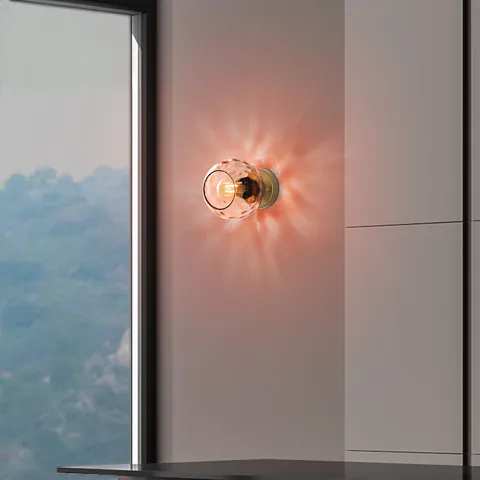 Aplica de perete, Opviq, 521SHN3697, Roz/Auriu