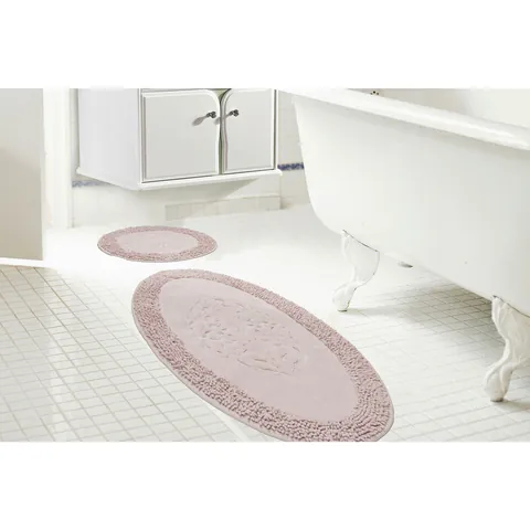 Set covorase de baie, L'essentiel Maison, Cottonkt 000416, Roz pudra