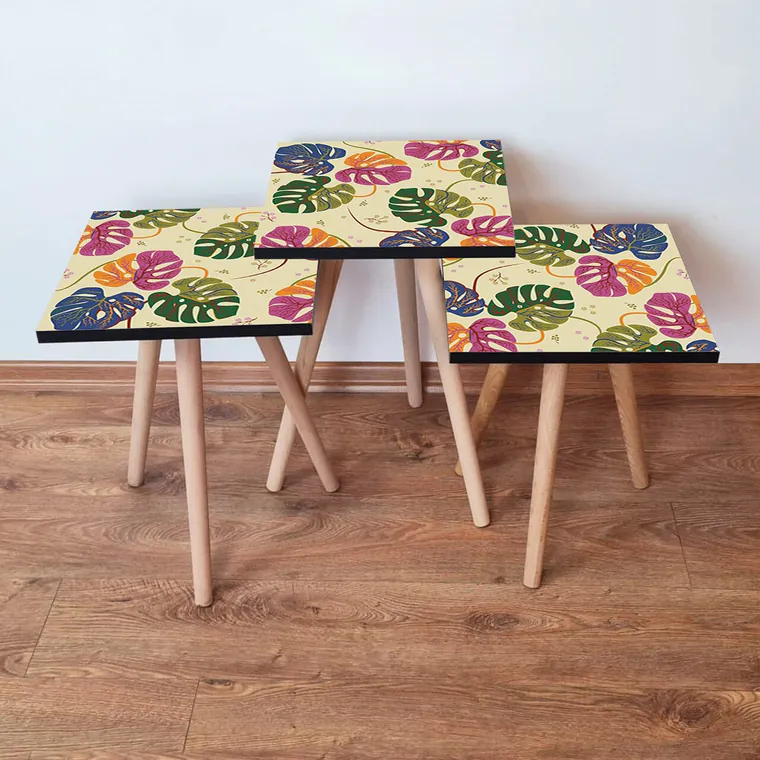 Set masute 3 piese, Hanah Home, 3Shp139, Multicolor