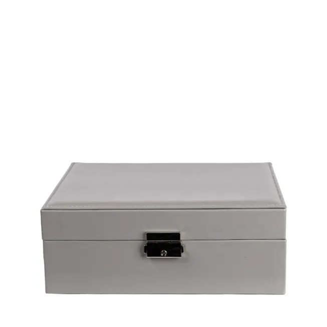 Cutie bijuterii SIERA gri, 23x18,5x9 cm, poliester