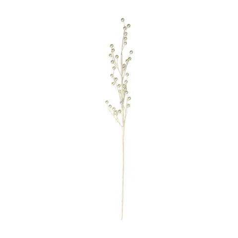 Decoratiune creanga cu bobite S WHITE XMAS,53 cm