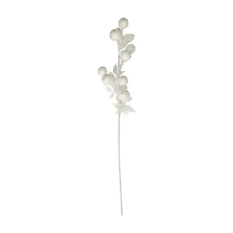 Decoratiune creanga cu bobite L WHITE XMAS,75 cm