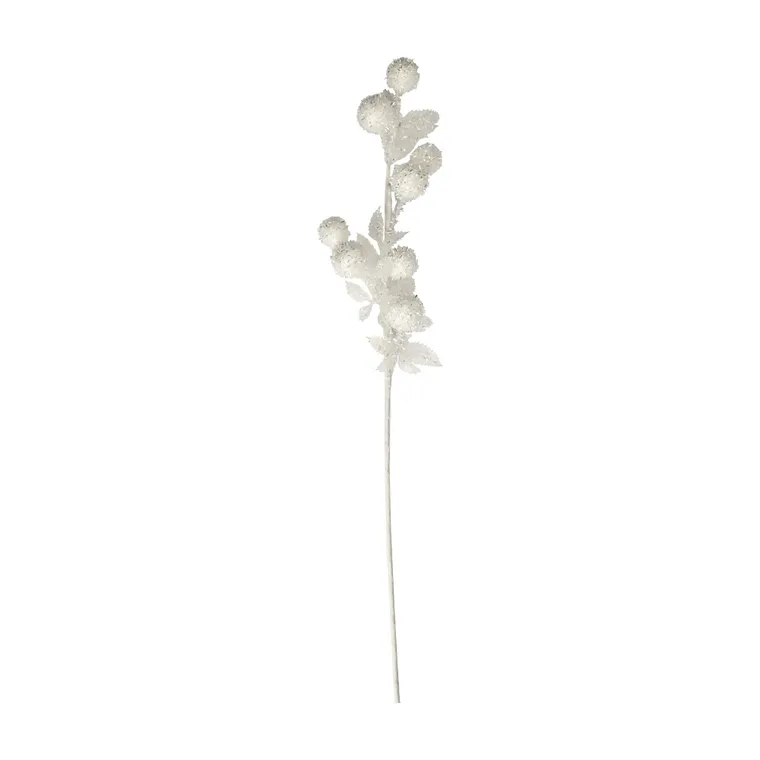 Decoratiune creanga cu bobite L WHITE XMAS,75 cm
