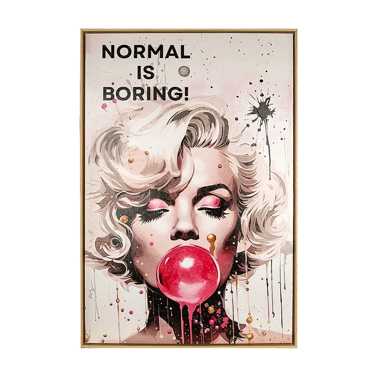 Tablou NORMAL IS BORING, 60x90 cm