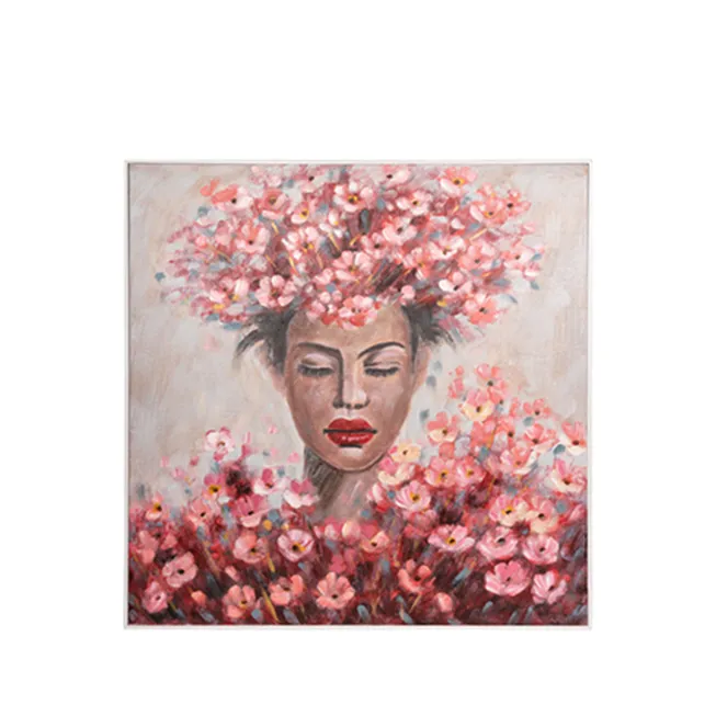 Tablou BED OF FLOWERS 100x100 cm