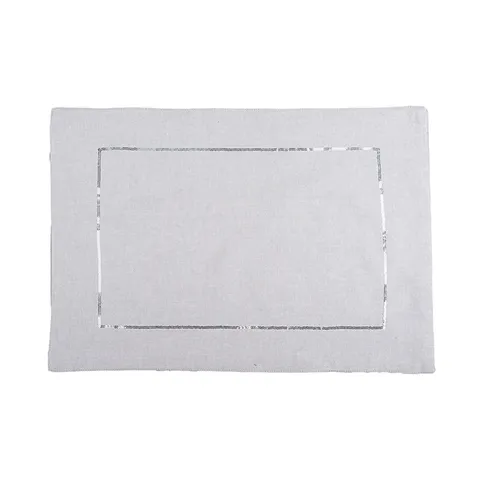 Servet de masa WAVE, 33x48 cm, bumbac, gri deschis