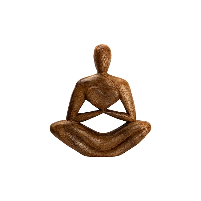 Decoratiune iubire WOODEN DECOR, 4x18x18 cm