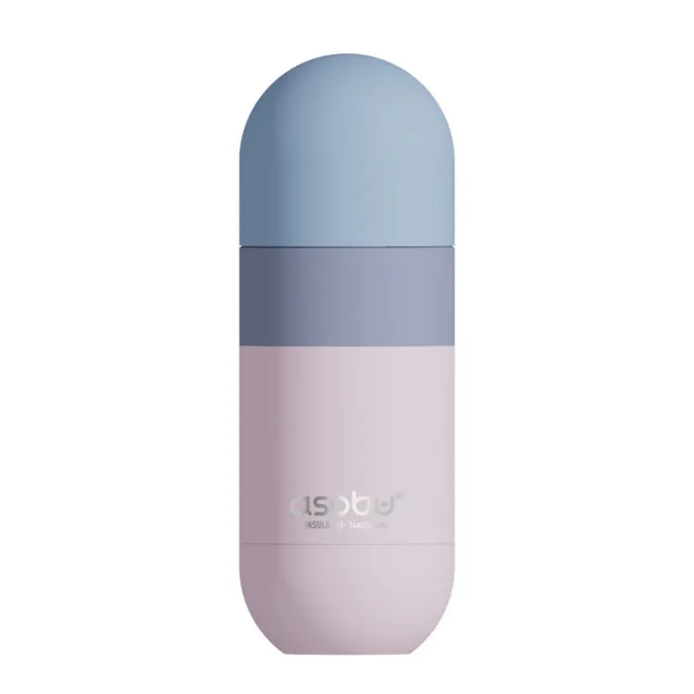 Sticla termo ASOBU ORB roz pastel 420 ml
